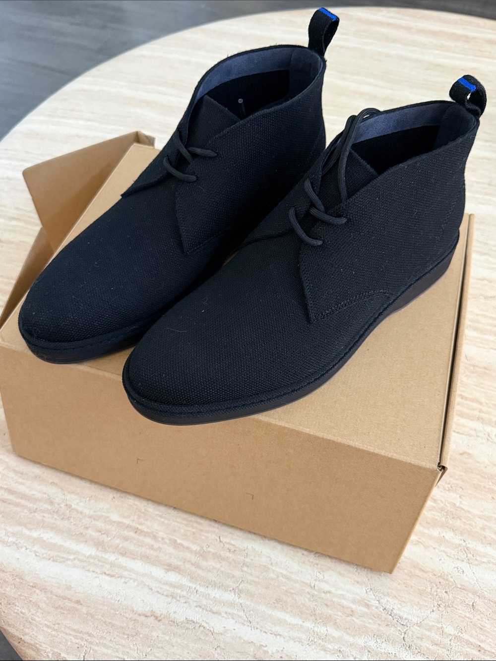 Rothy's Black Men's Chukka Boots - Lace-Up Ankle Shoes